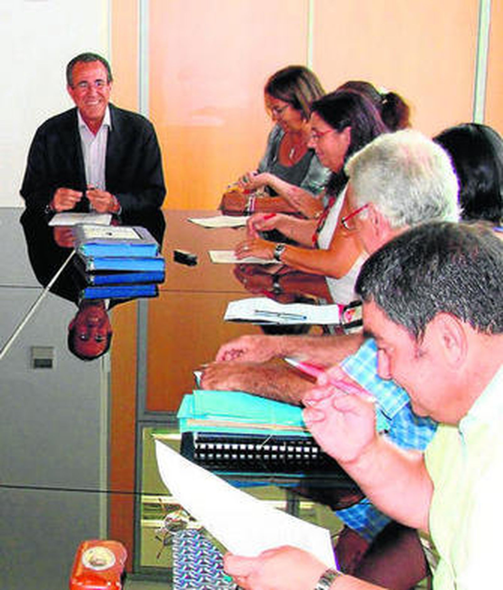 Imagen de la reunión de la Gerencia celebrada ayer.