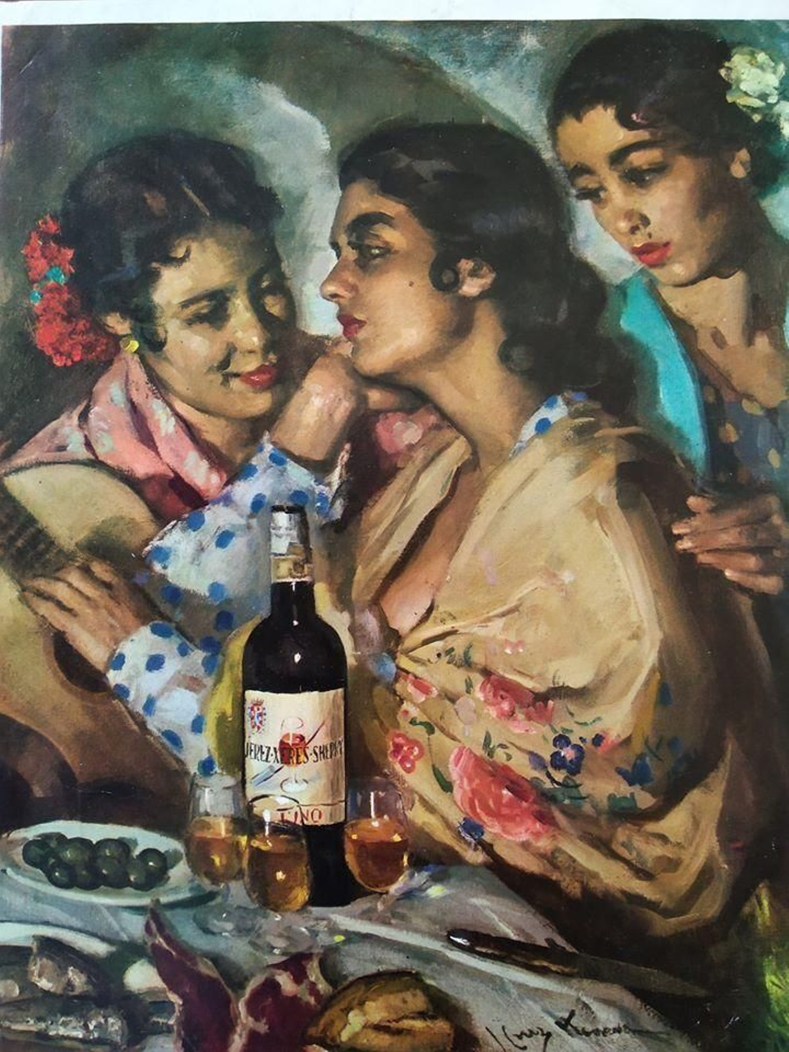 Pintura de José Cruz Herrera. Pintura de José Cruz Herrera.