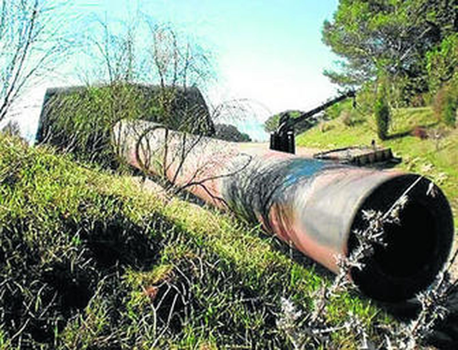Imagen de uno de los cañones de la batería de costa de Tarifa.