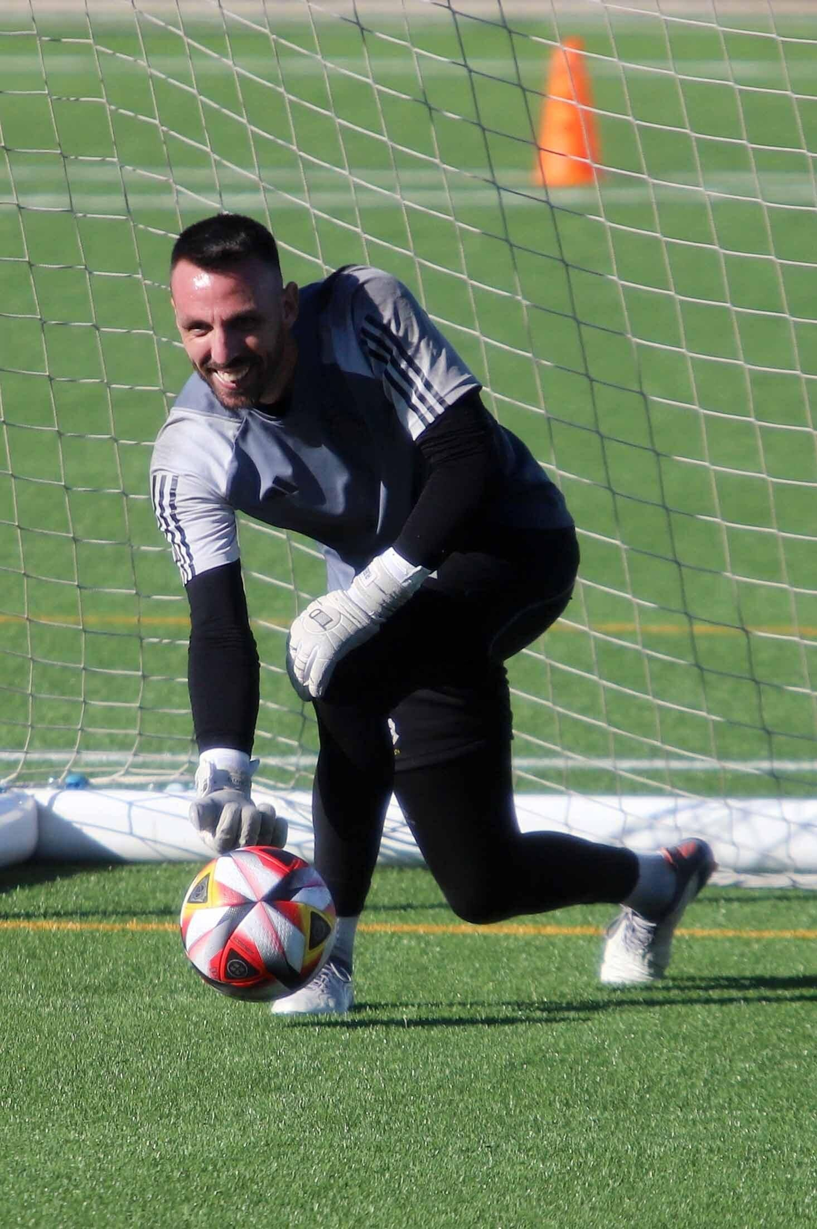 Imágenes del entrenamiento del Recre