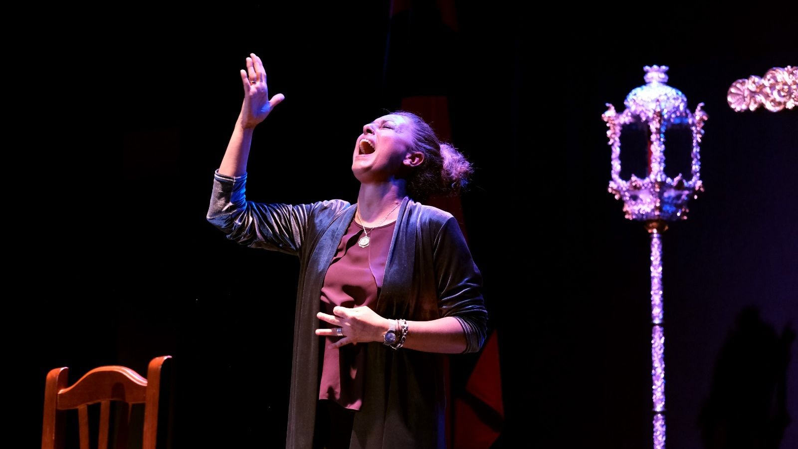 Malena Soto, durante una de sus saetas.