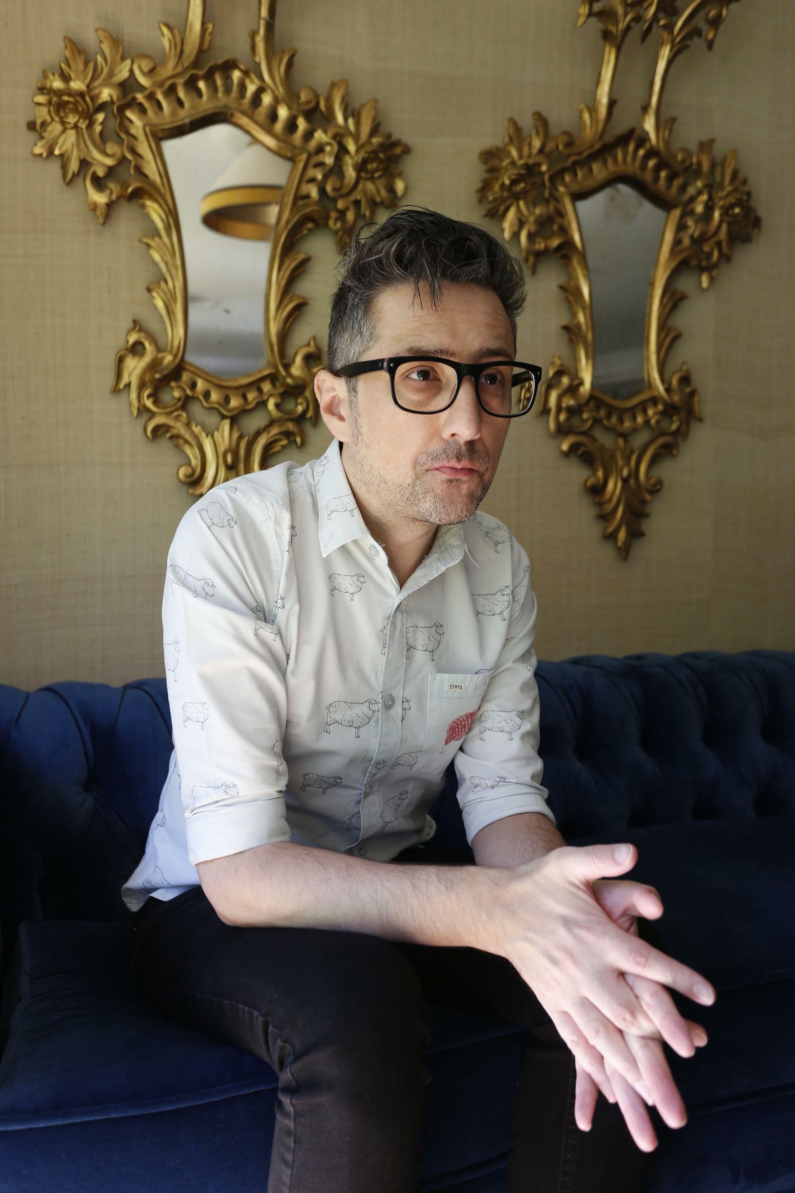 Patricio Pron, durante su encuentro con la prensa.