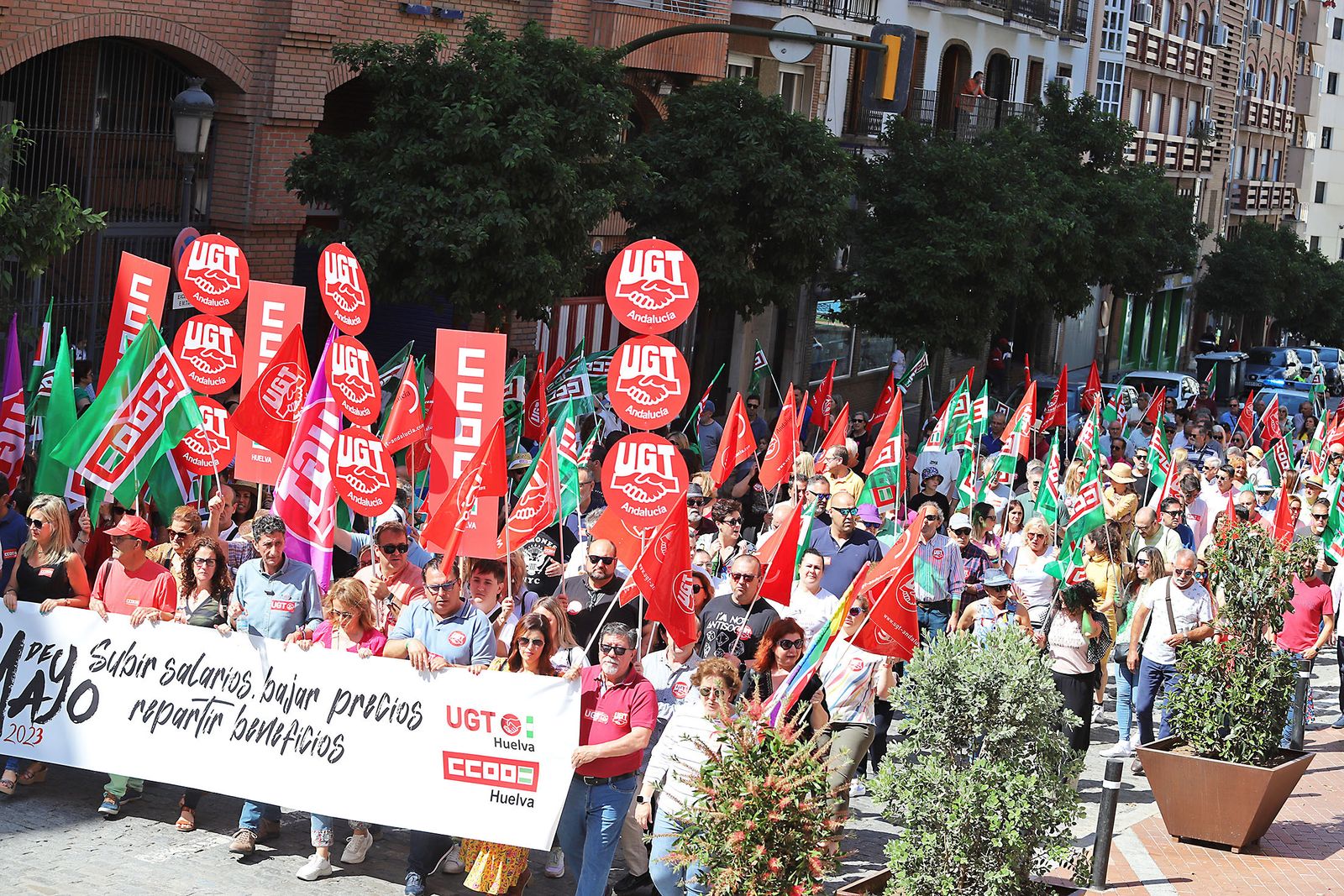 Imágenes de la Manifestación por el Día del Trabajador 2023 en Huelva