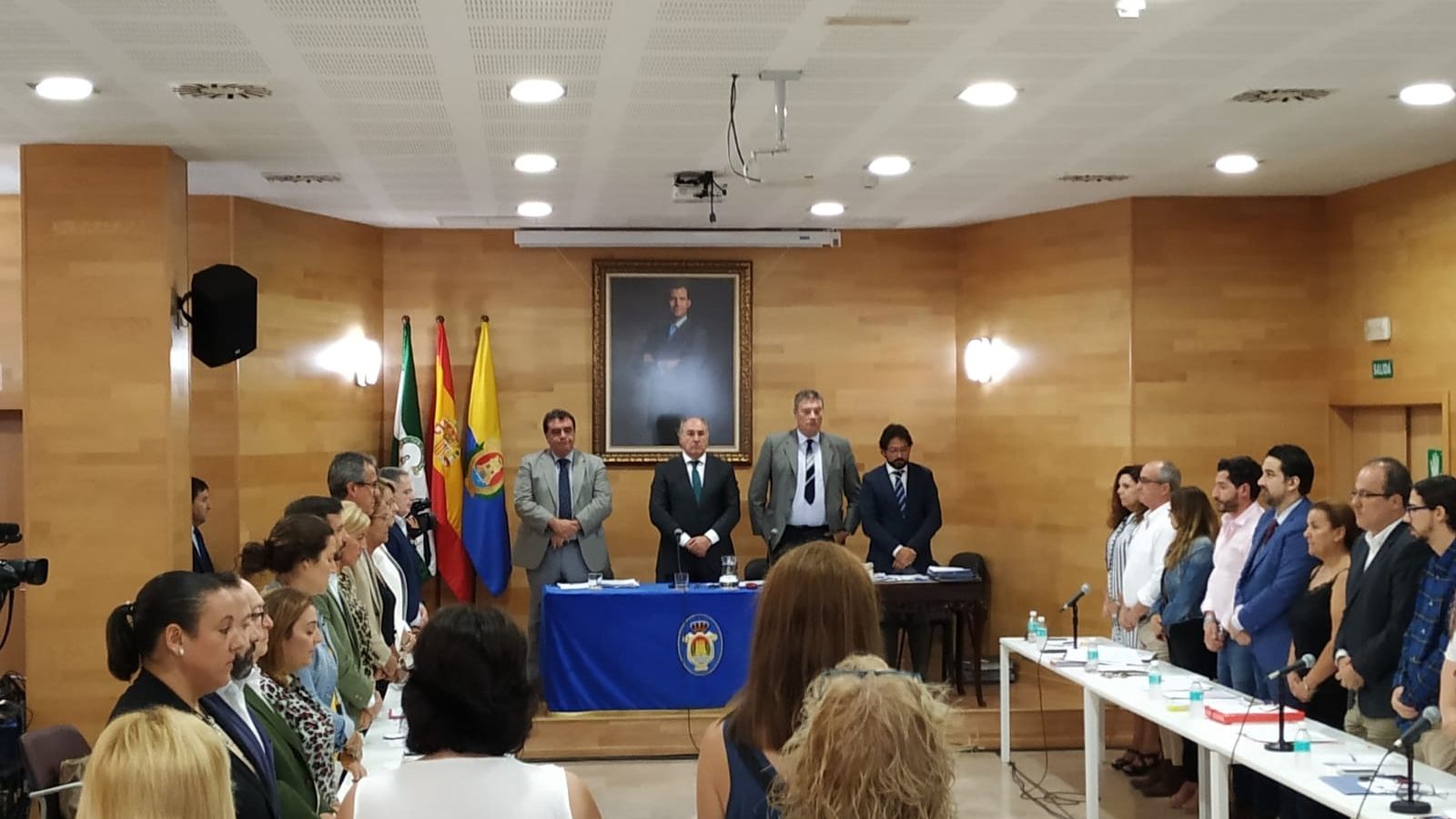 Imagen del minuto de silencio.