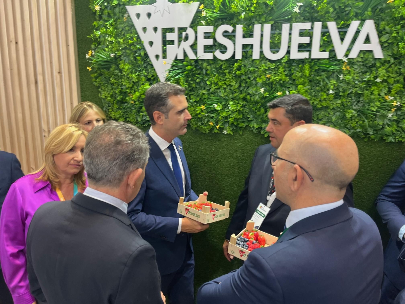 Imágenes de la participación de Huelva en la primera jornada de Fruit Attraction 2024