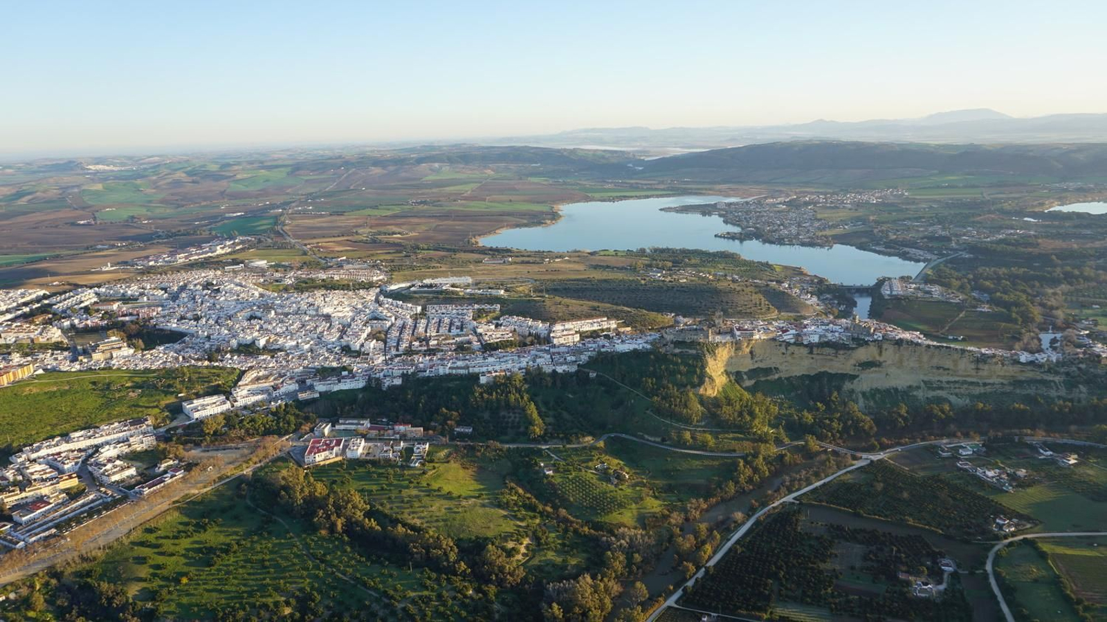 Vistas desde el vuelo en globo en Arcos