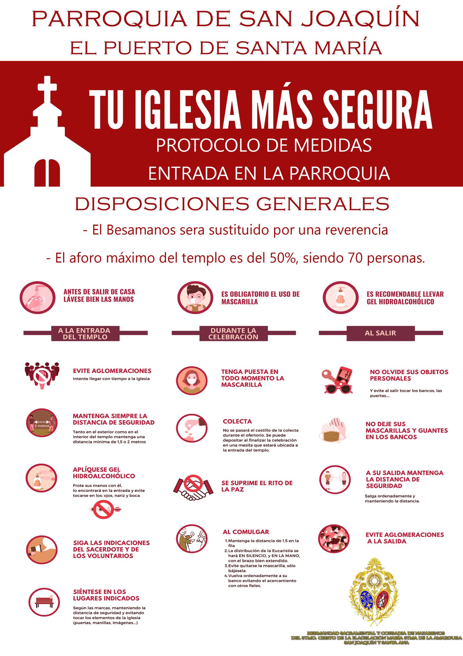 Cartel con las medidas preventivas ante el coronavirus.