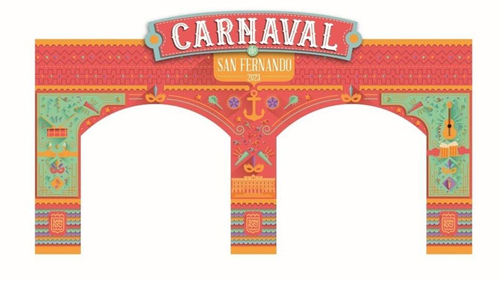 Portada de la Plaza del Carnaval de San Fernando.