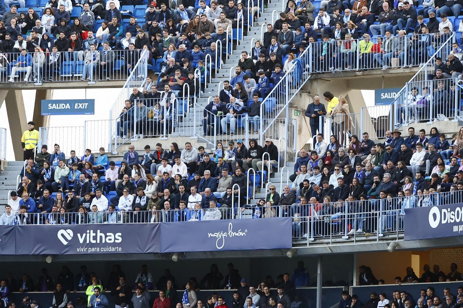 Búscate en La Rosaleda durante el Málaga CF-Racing de Ferrol