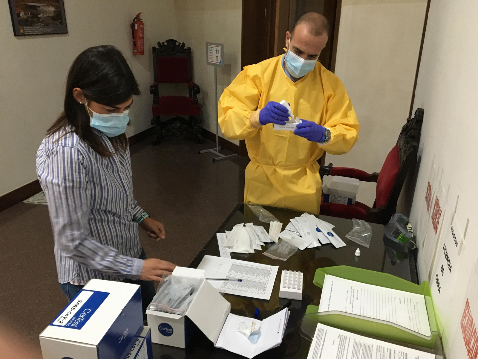 Pruebas PCR en la Cuenca Minera de Huelva.