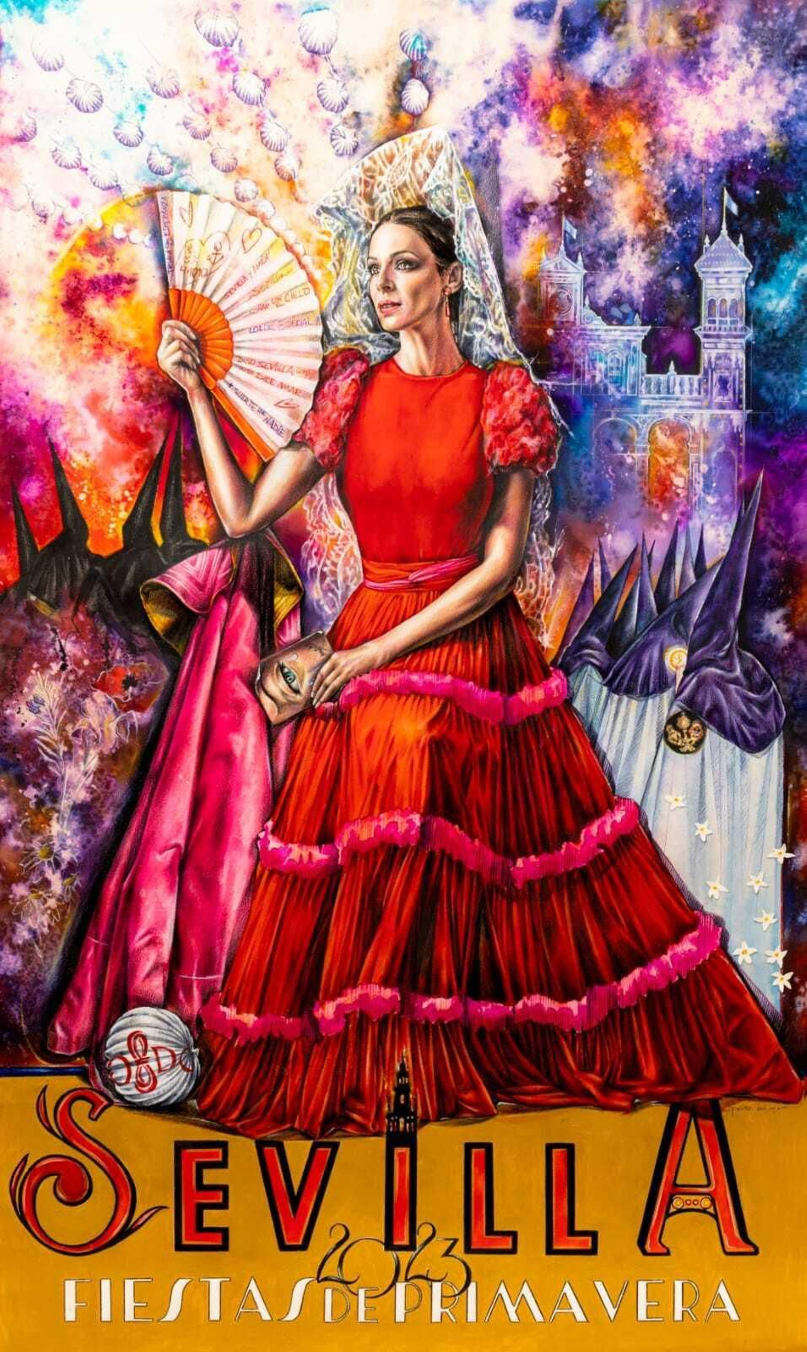 El cartel de las Fiestas de Primavera de Sevilla 2023, protagonizado por Eva González.