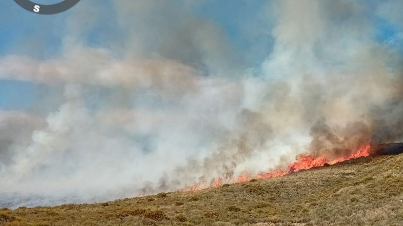 El incendio de Sierra Alhamilla este jueves por la tarde.