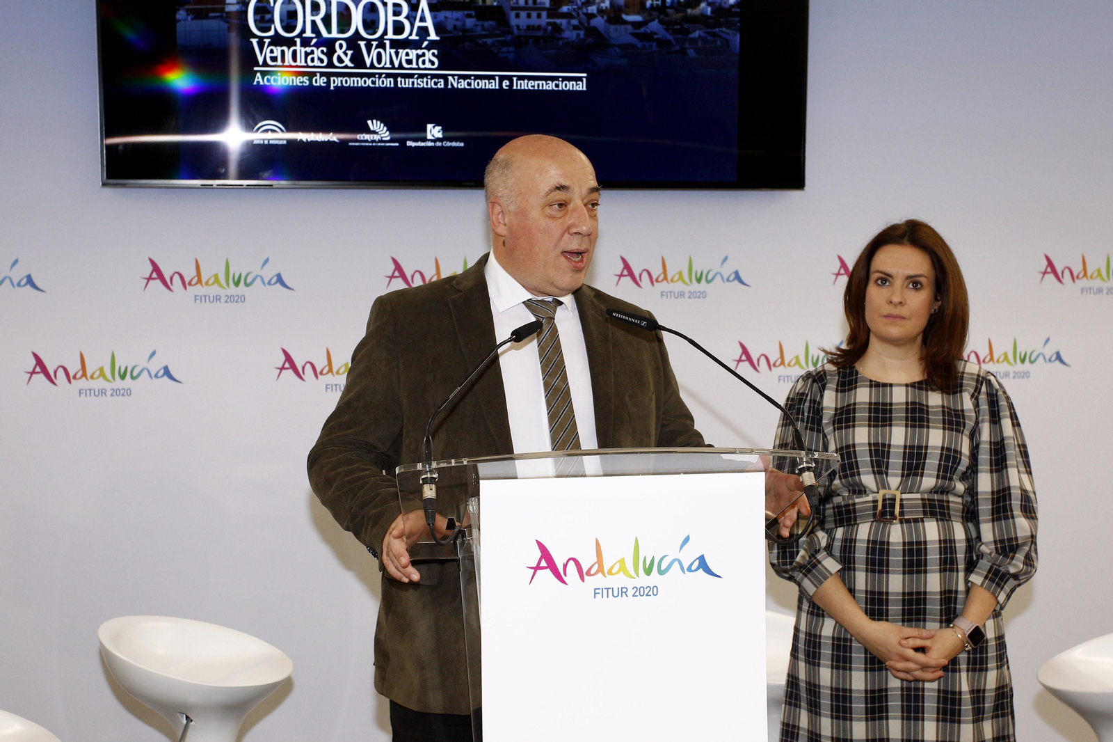 El presidente de la Diputación de Córdoba, Antonio Ruiz, durante una comparecencia.