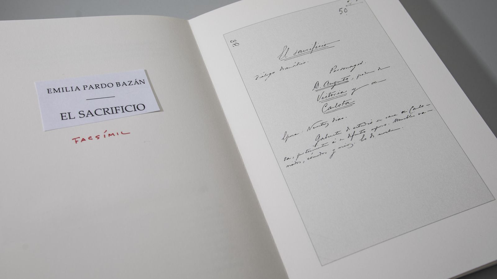 El manuscrito inédito de 'El sacrificio' de Pardo Bazán inspira 'La loca de la casa' de Galdós