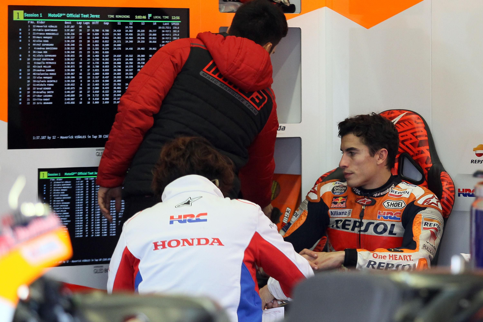 Primer día de los equipos de MotoGP en Jerez