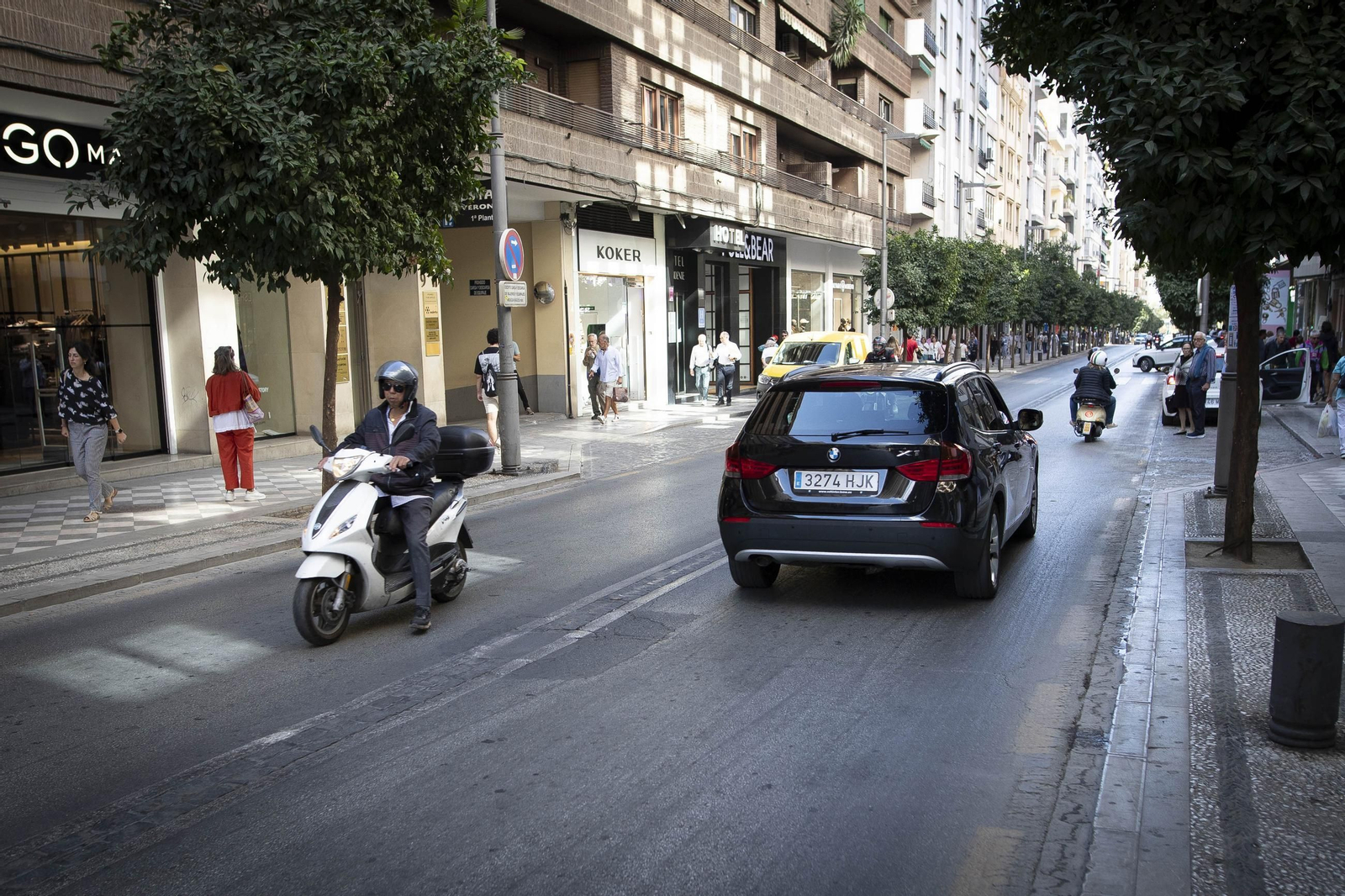 Calle Recogidas y tráfico una vez instaurada la ZBE.