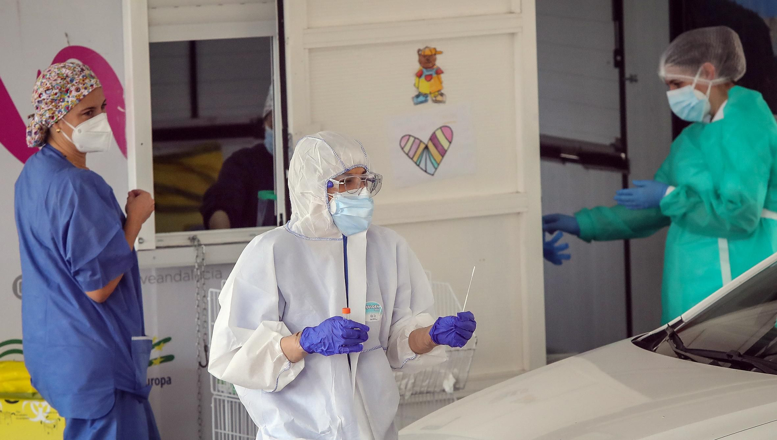 Jornada muy intensa en el Covid-Car, aumentan los positivos confirmados por PCR