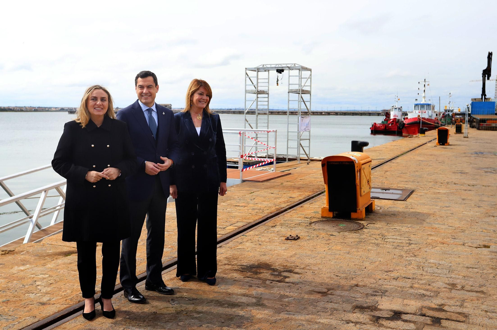 Imágenes del acto de inicio de las obras de la Marina Deportiva del Puerto de Huelva