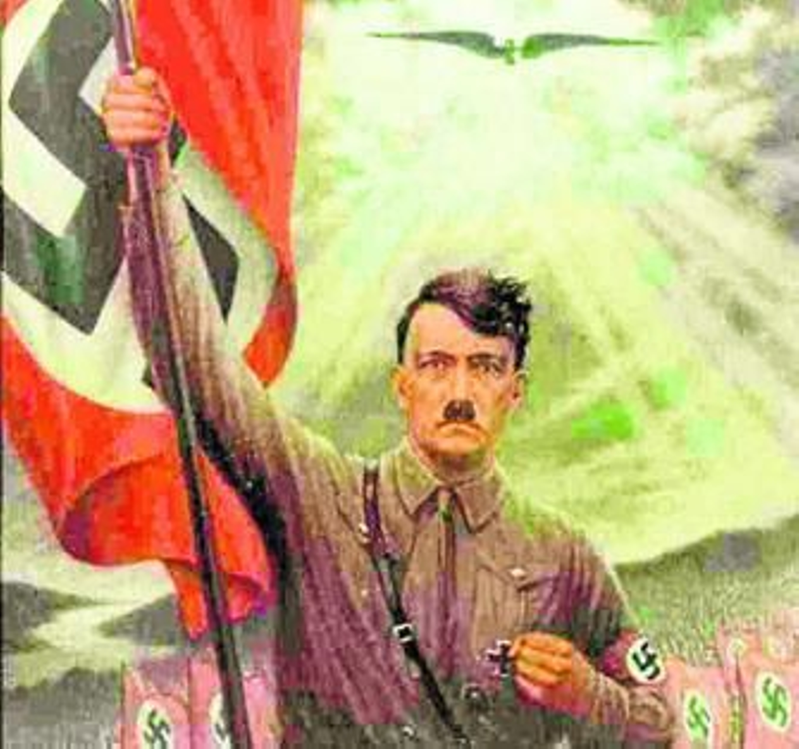 Un cartel propagandístico, de evidente cariz mesiánico, de Hitler.