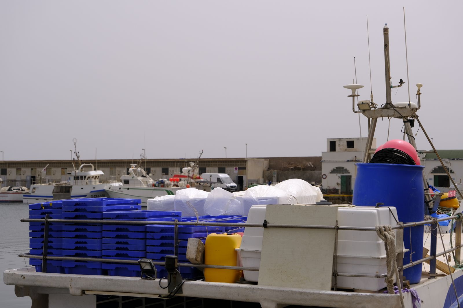 Primera piedra de la nueva lonja del Puerto Pesquero de Roquetas de Mar