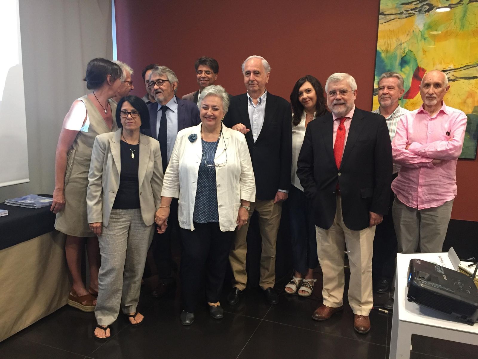 Representantes de la plataforma ciudadana Por el Auditorio de la Música de Málaga, en la reciente presentación de su informe.