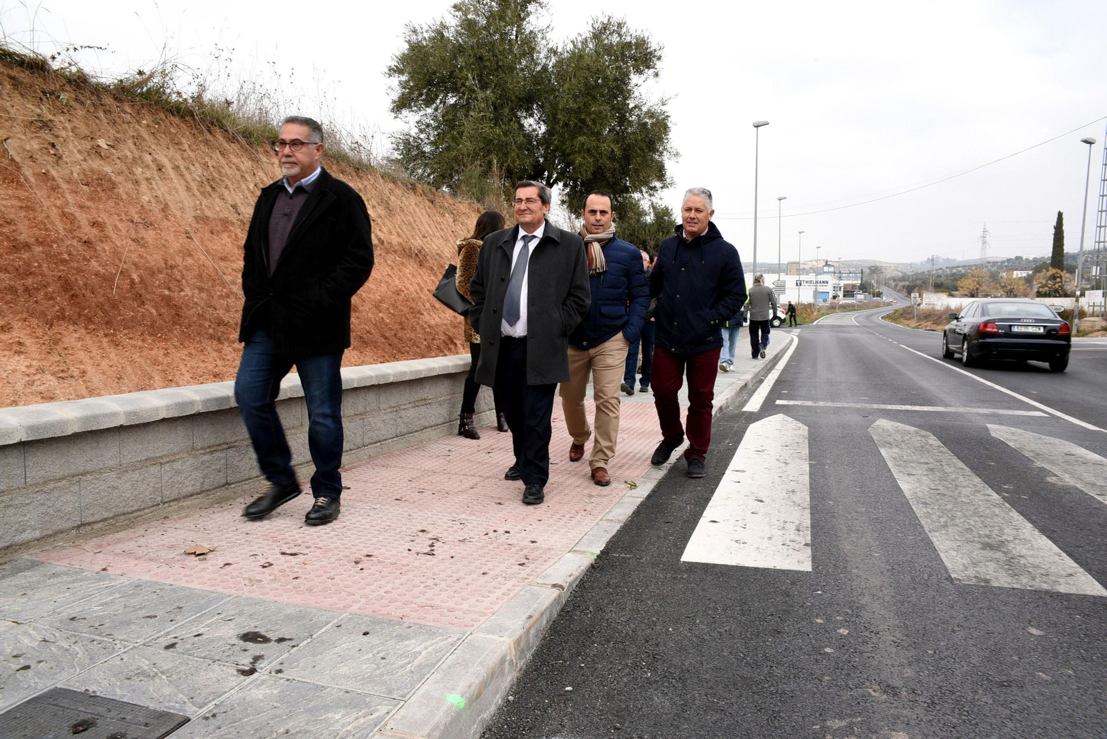 Visita a las obras de la carretera entre Pulianas y Cogollos Vega