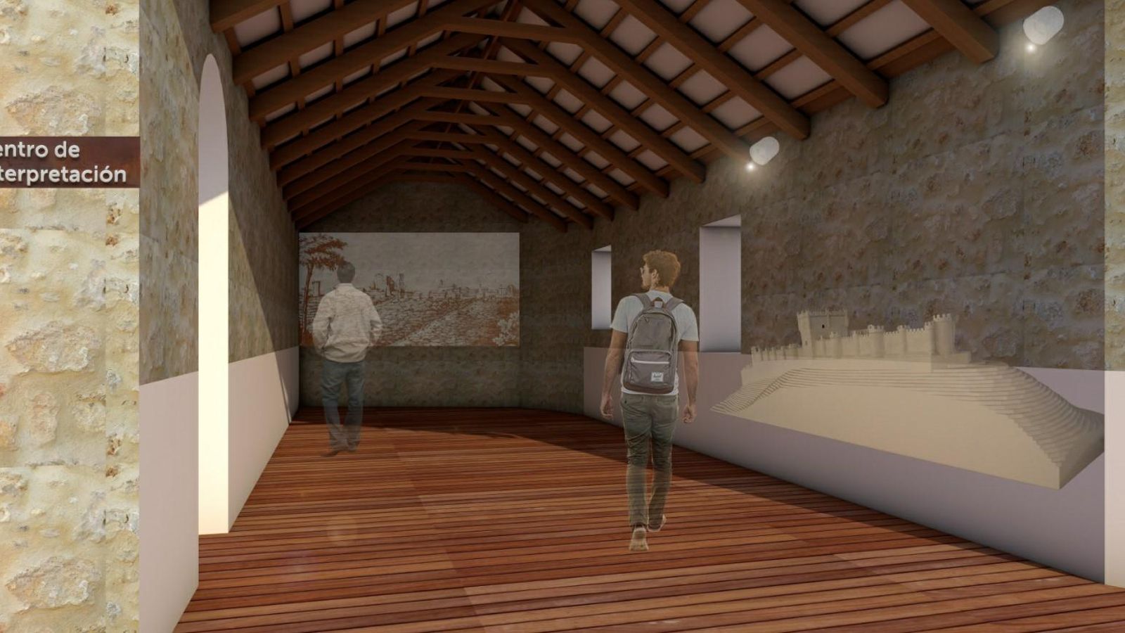 Recreación del centro de interpretación del Castillo de Hornachuelos.