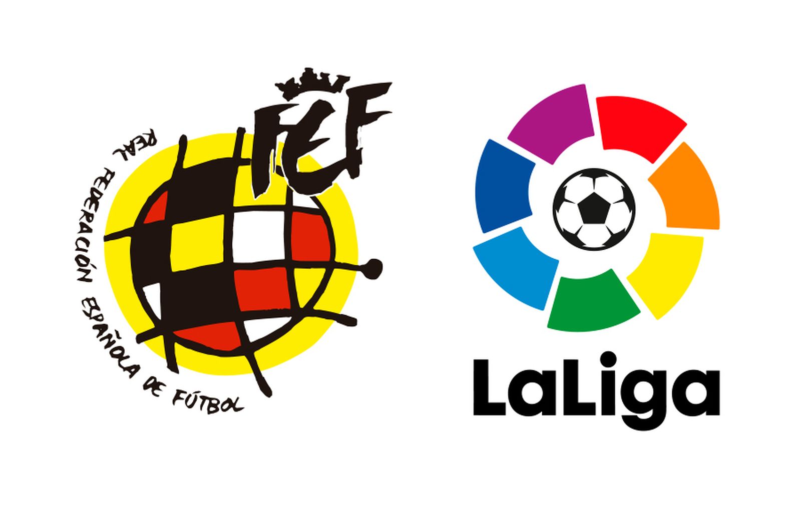 Imagen con los escudos de la RFEF y LaLiga.