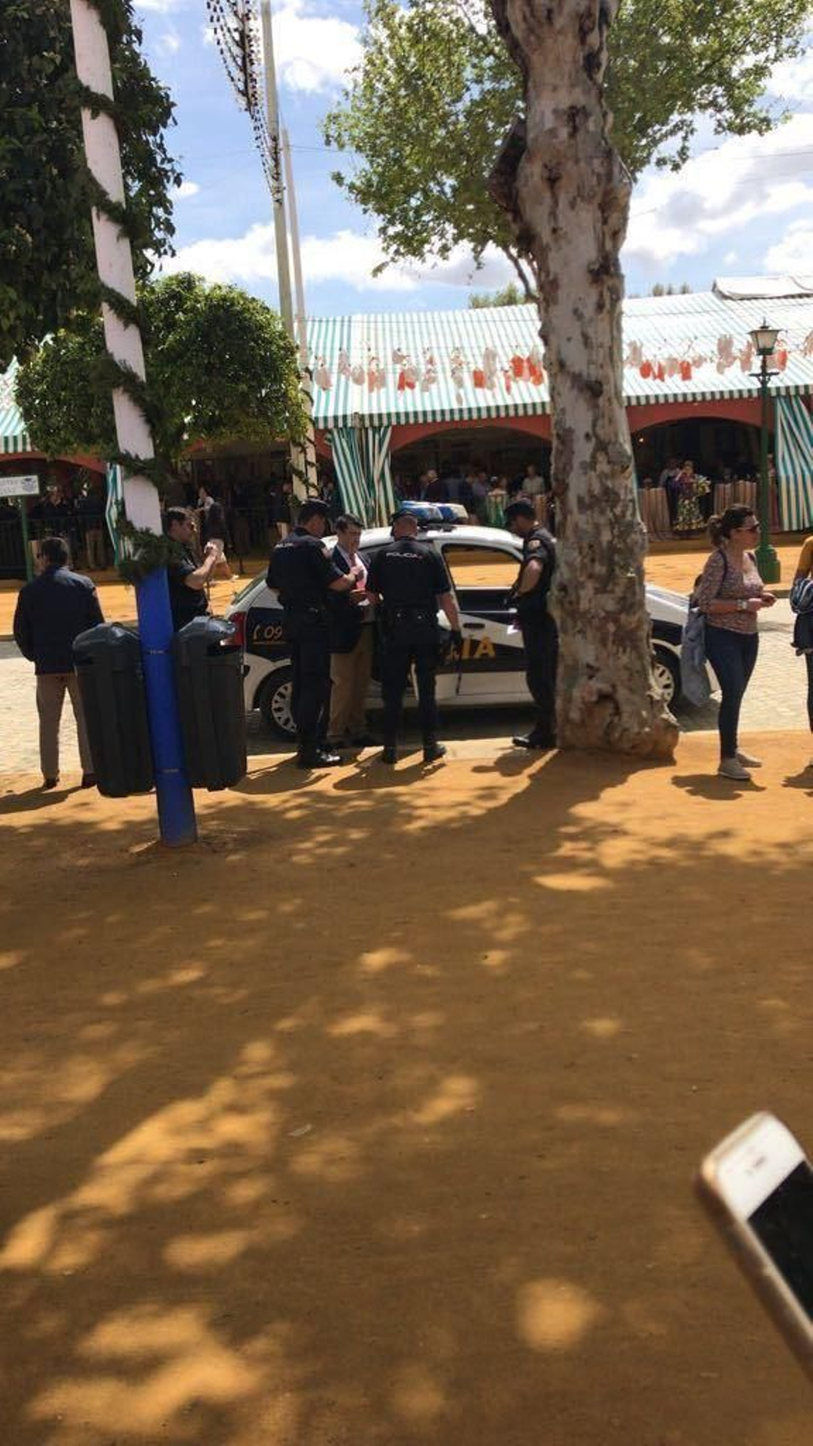 Momento de la detención de Gil Silgado en la Feria.