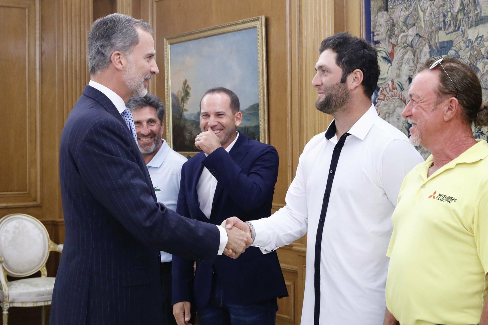 S. M. el Rey Felipe IV recibe a Miguel Ángel Jiménez en la Casa Real S. M. el Rey Felipe IV recibe a Miguel Ángel Jiménez en la Casa Real