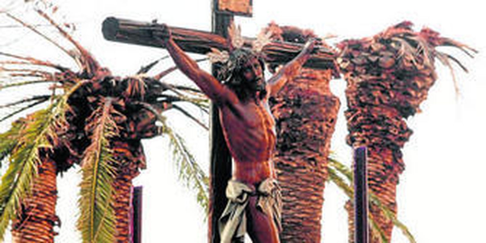 El Cristo del Abandono a su paso por la calle Maestro Jaén.