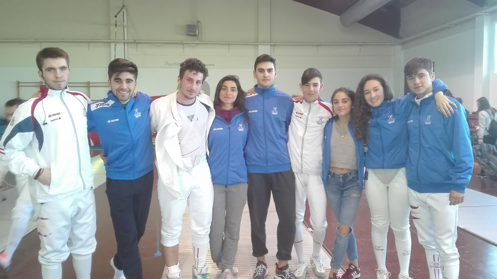 Equipo del Club Esgrima Huelva en la III Copa de Andalucía.