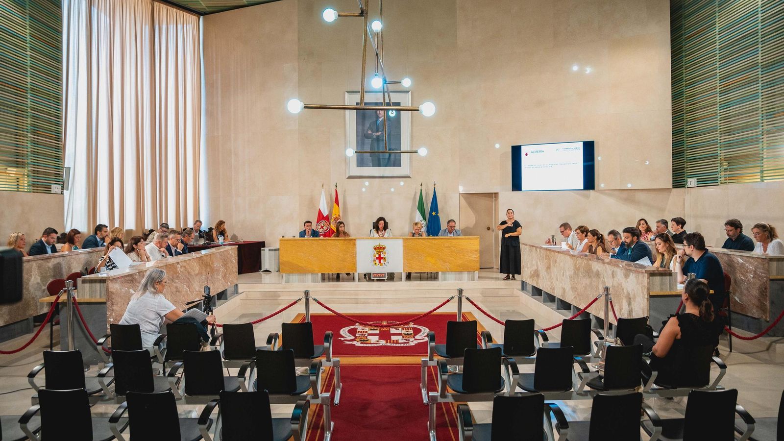 Pleno Extraordinario del Ayuntamiento de Almería celebrado esta mañana.