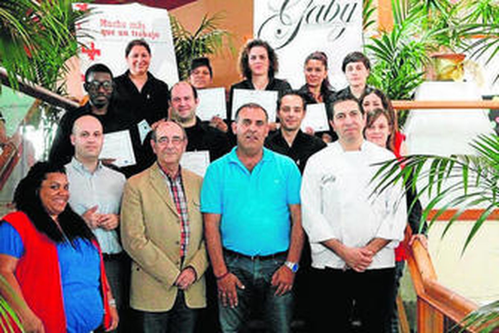 Los alumnos han aprendido en la cocina de Grupo Gaby Restauración.