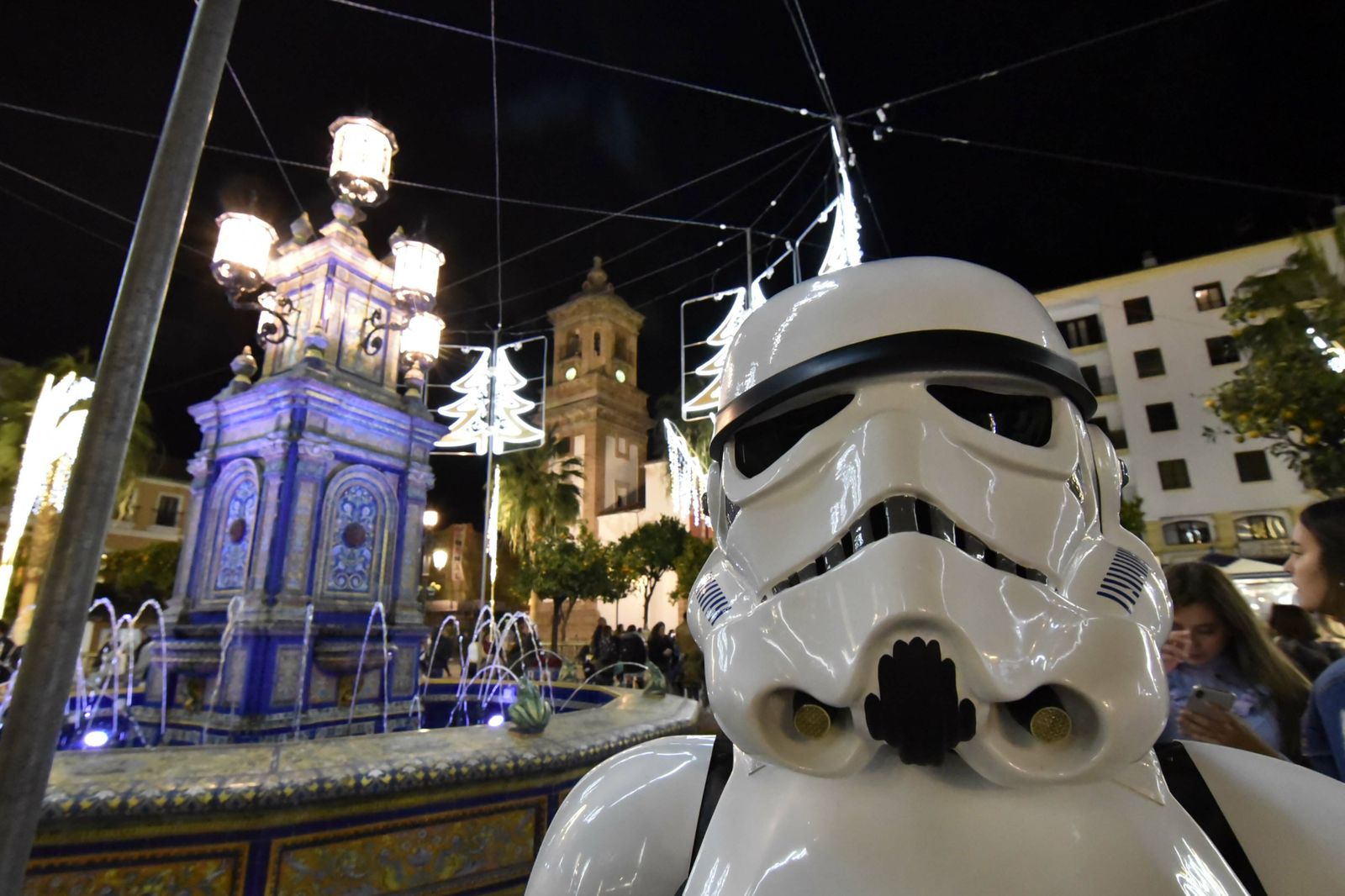 Un soldado imperial de Star Wars en la Plaza Alta de Algeciras.