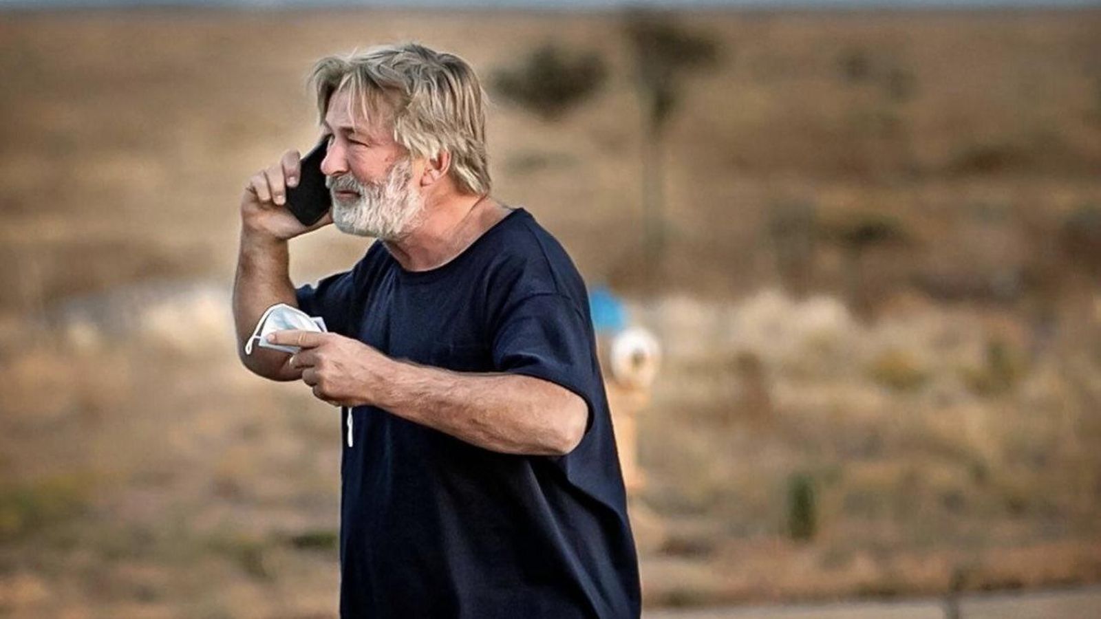 Baldwin, en el rodaje en el que se produjo el accidente mortal.