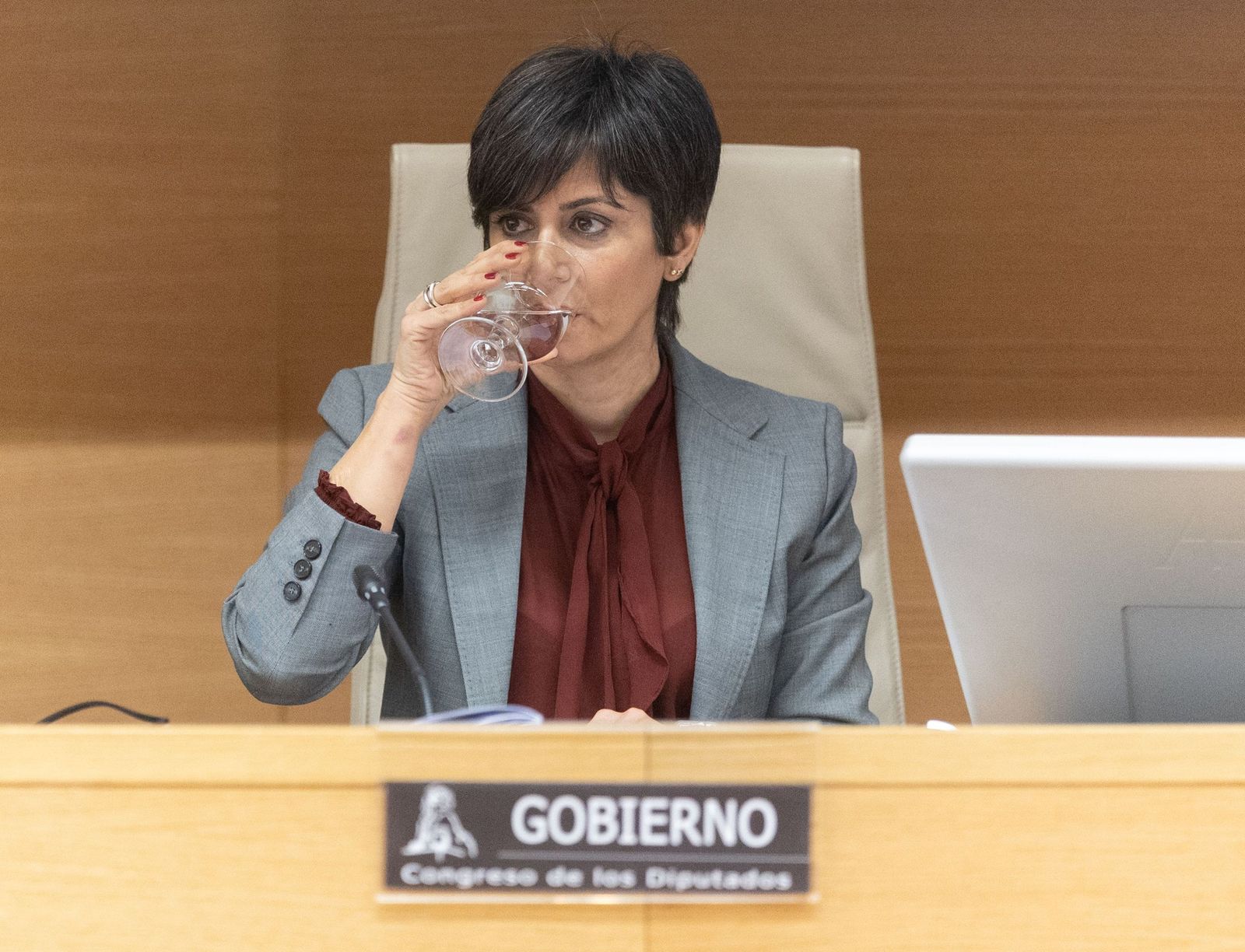 La ministra de Vivienda, Isabel Rodríguez, en una comparecencia en el Congreso.