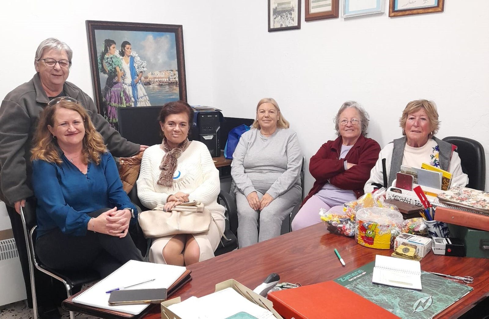 Una imagen del encuentro en la barriada de Sudamérica.