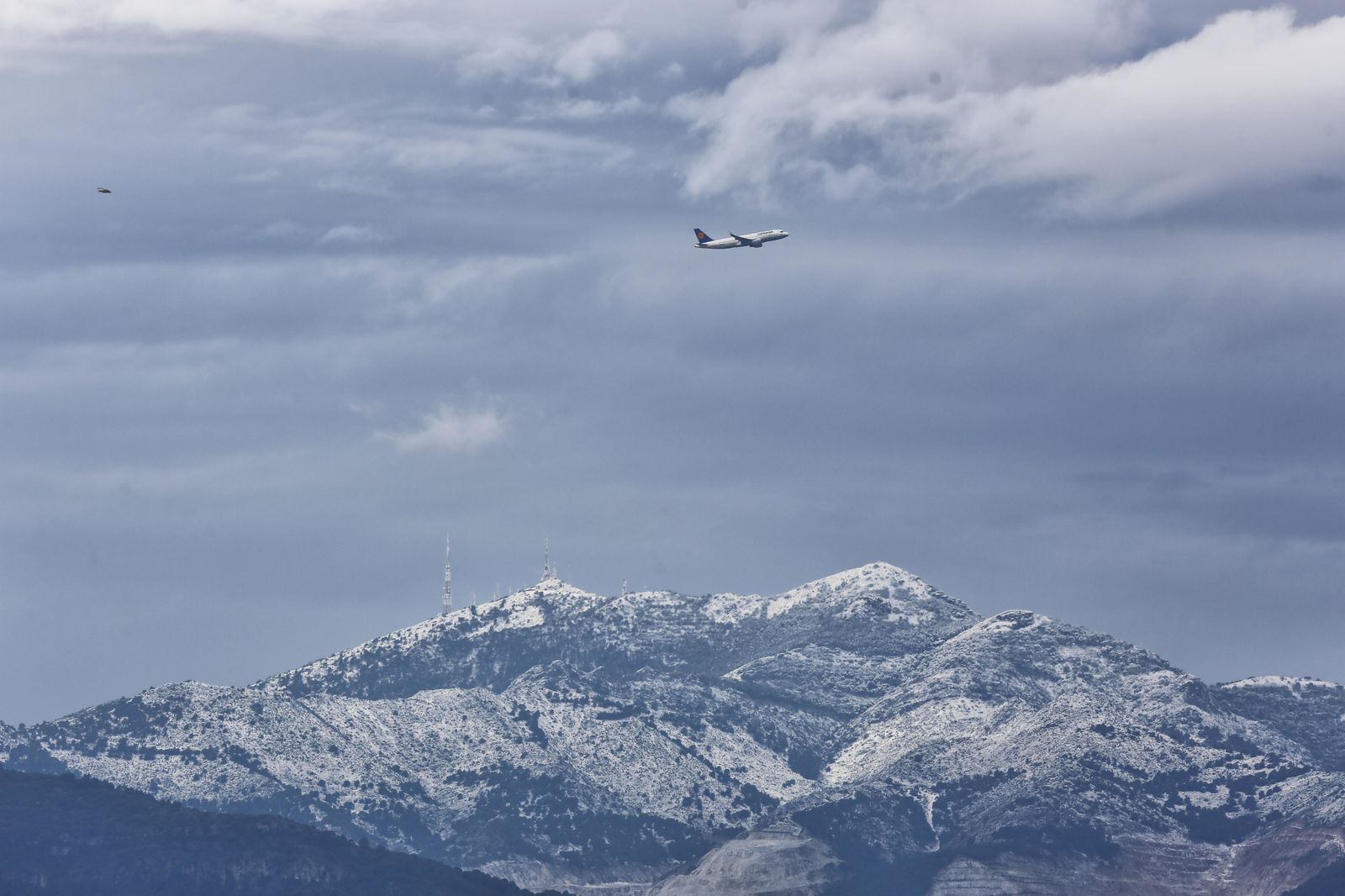 Sierra de Mijas nevada ayer tras la intensa nevada de ayer.
