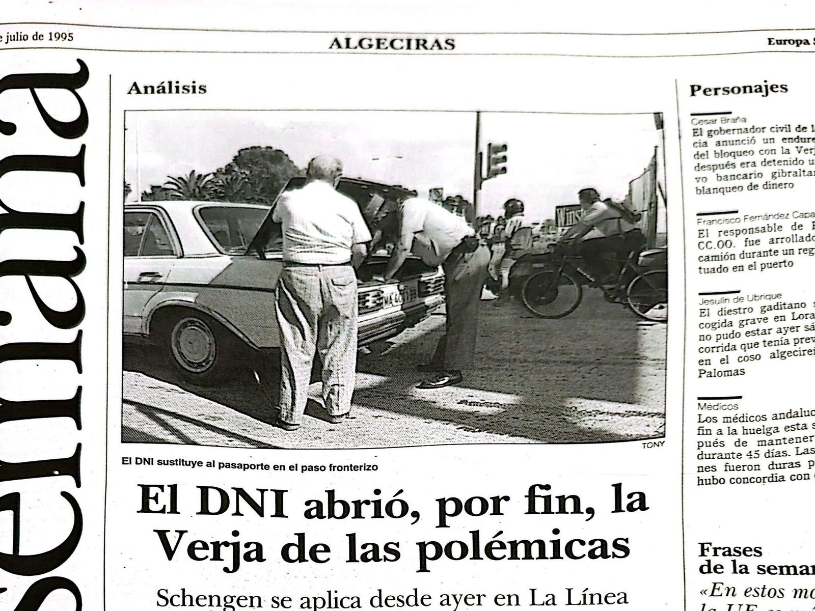 Uno de los artículos de Juan José Téllez, entonces director del periódico.