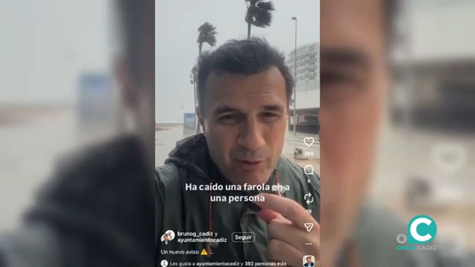 El alcalde de Cádiz, Bruno García, pide prudencia a la ciudadanía a la hora de desplazarse.