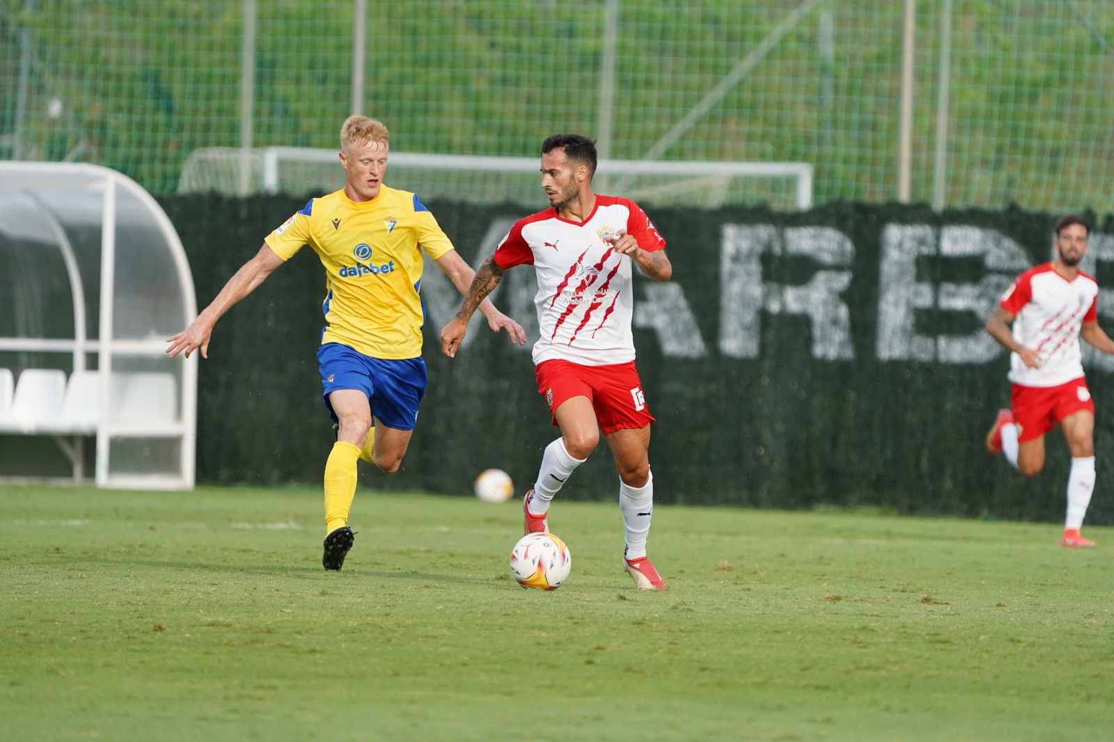 Lazo, en la pretemporada ante el Cádiz.