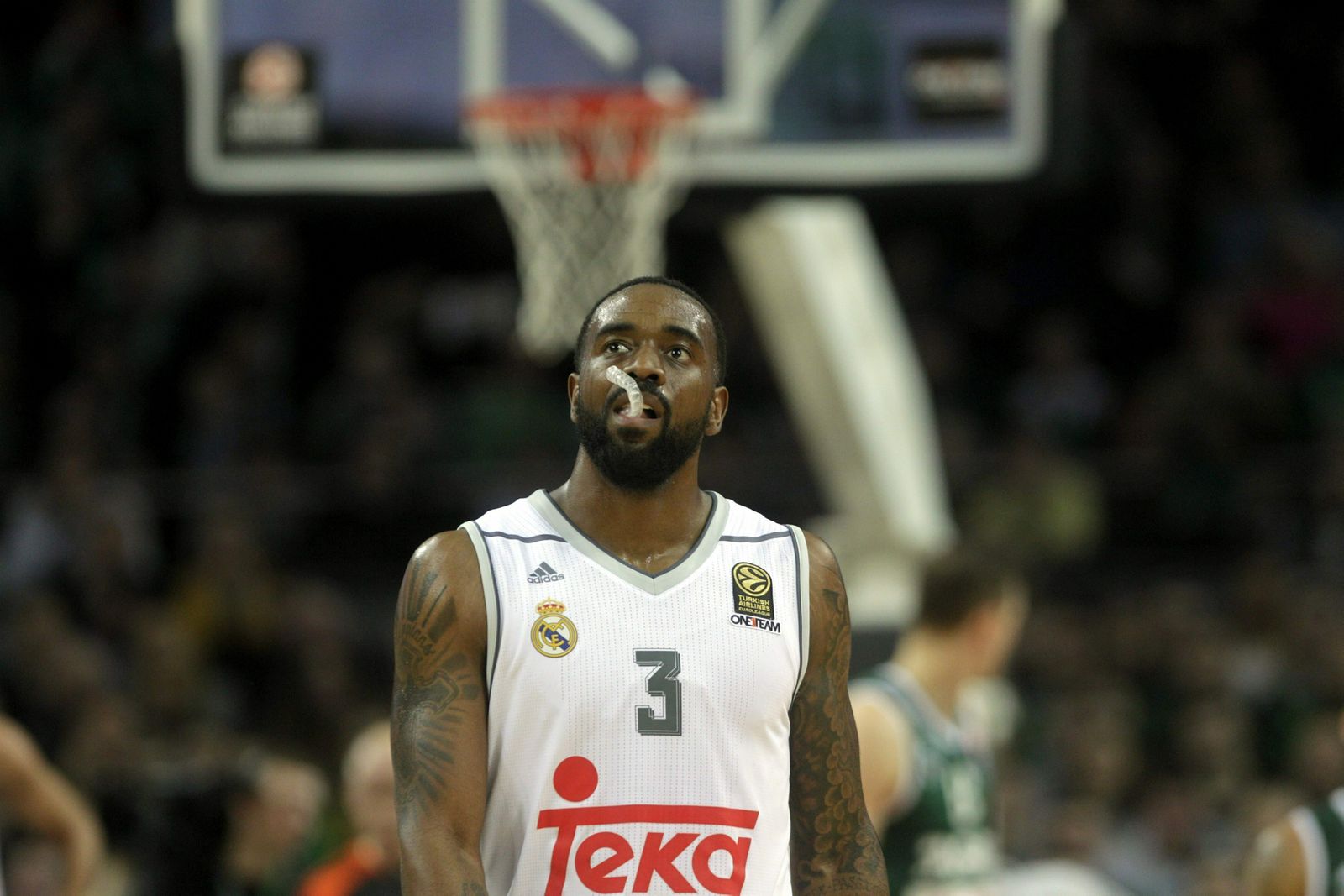 K.C. Rivers, durante un partido con el Real Madrid