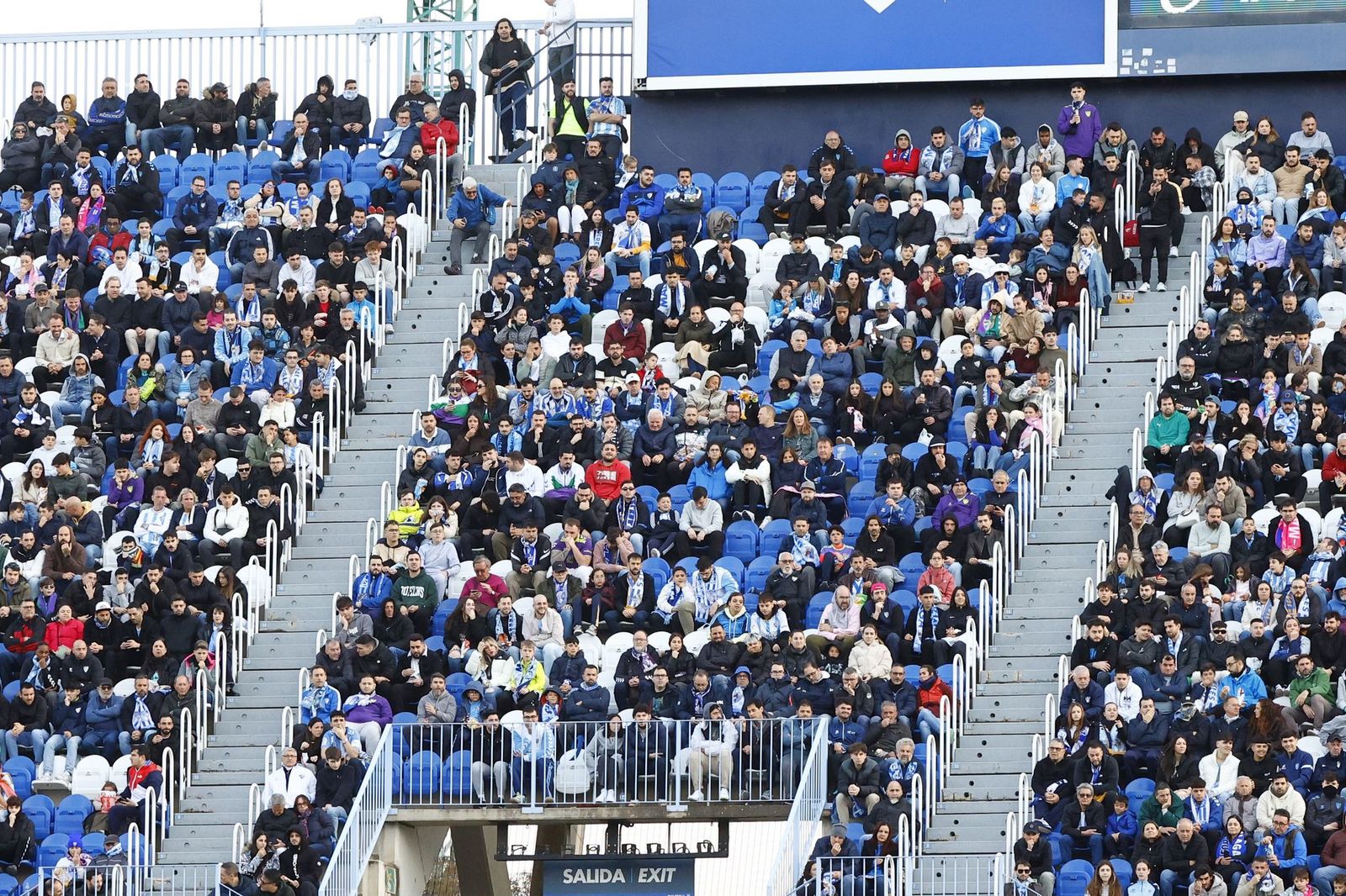 Búscate en La Rosaleda durante el Málaga CF-Racing de Ferrol