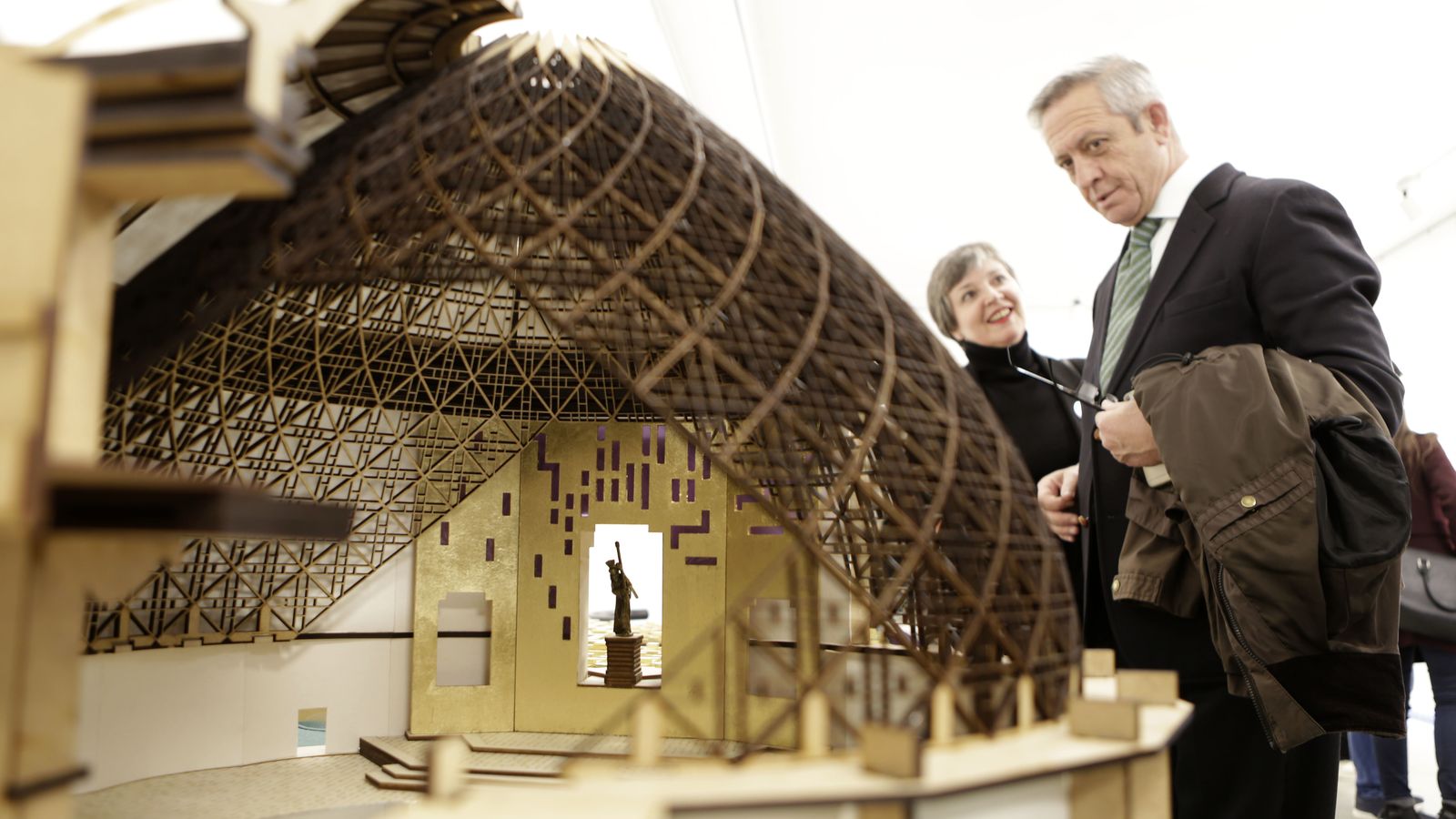 Maqueta de la cúpula de madera propuesta por Alt-Q-Arquitectura.
