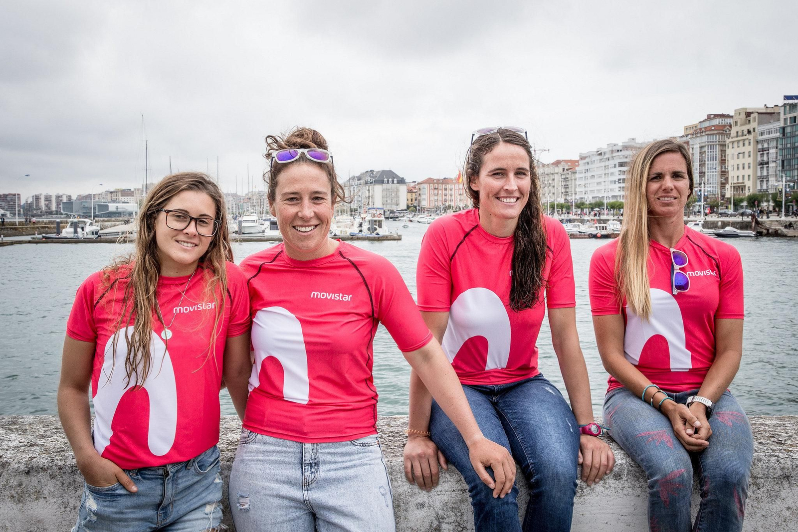 Gisela Pulido, Támara Echegoyen, Berta Betanzos y Marina Alabau en Santander.