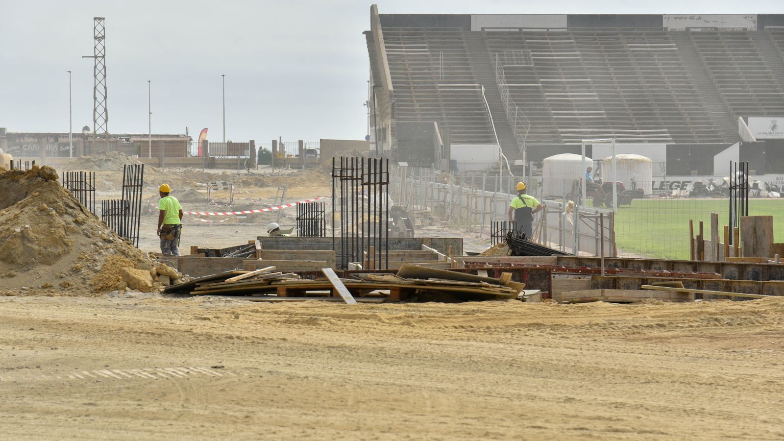 Las obras del Estadio Municipal de La Línea