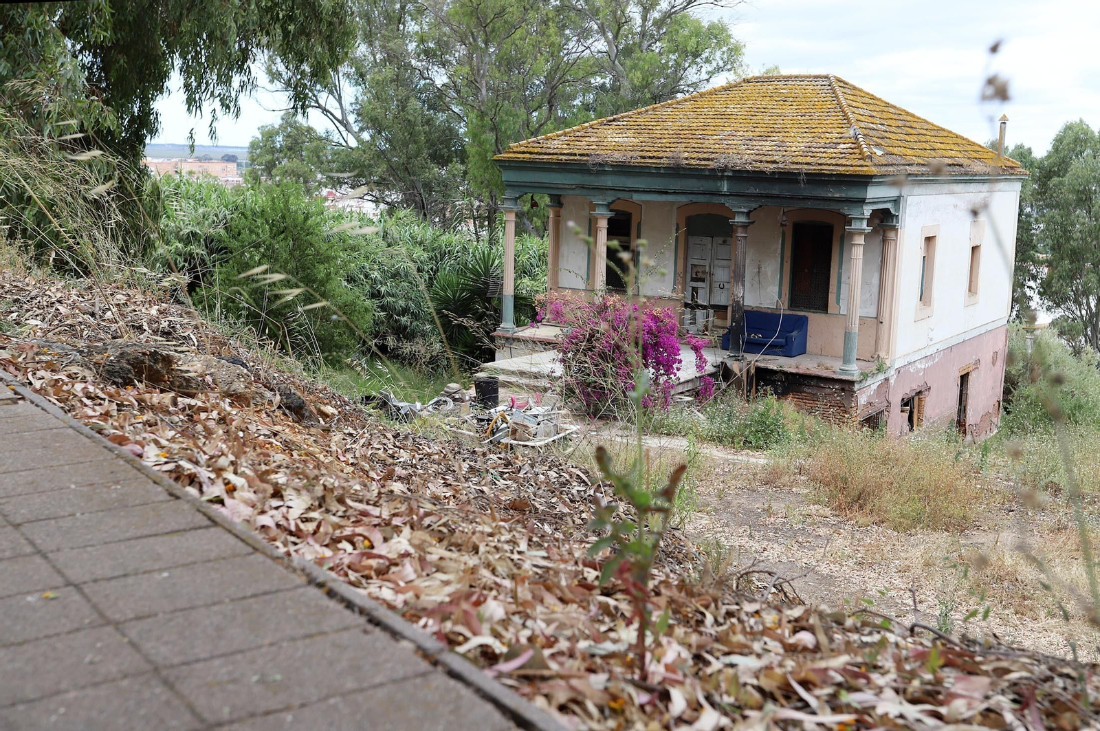 Imágenes del lamentable estado en el que se encuentra la casa  Villa Rosa en el conquero