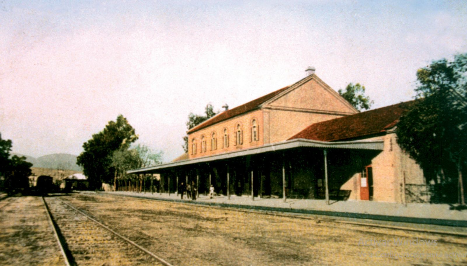 Fotografía de la Antigua Estación del Ferrocarril de Algeciras tomada en el año 1906.