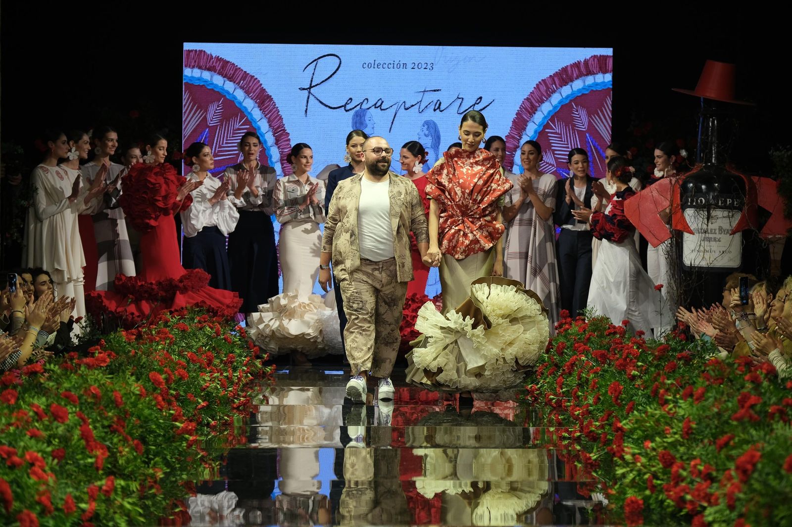 Desfile de Juan Saavedra en la Pasarela Flamenca Jerez Tío Pepe 2023